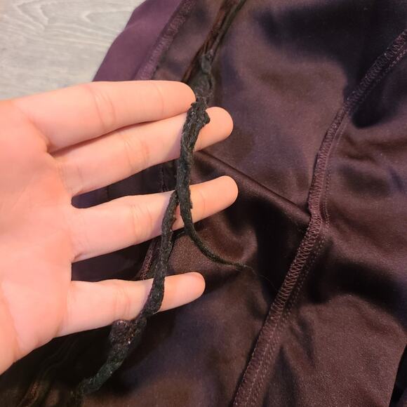 Cato small womens plum colored zip up faux suede top - Picture 4 of 8